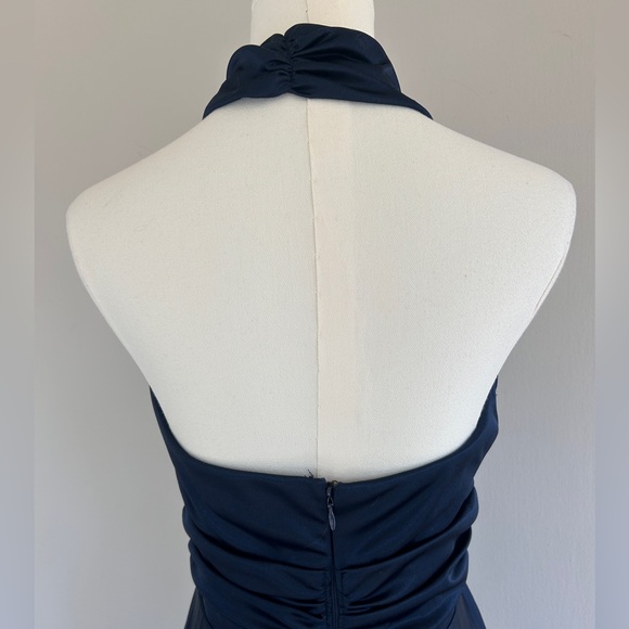 Y2K CACHE Babydoll Halter Bubble Hem Satin Open Back Dress Glam Formal Party | 6 - Picture 11 of 15